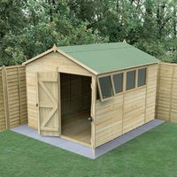 10′ x 8′ Forest Timberdale 25yr Guarantee Tongue & Groove Pressure Treated Double Door Apex Shed (3.05m x 2.61m) 10′ x 8′ Forest Timberdale 25yr Guarantee Tongue & Groove Pressure Treated Double Door Apex Shed (3.05m x 2.61m)