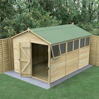 12′ x 8′ Forest Timberdale 25yr Guarantee Tongue & Groove Pressure Treated Double Door Apex Shed (3.64m x 2.61m) 12′ x 8′ Forest Timberdale 25yr Guarantee Tongue & Groove Pressure Treated Double Door Apex Shed (3.64m x 2.61m)