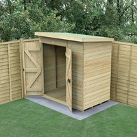 6′ x 4′ Forest Timberdale 25yr Guarantee Tongue & Groove Pressure Treated Windowless Double Door Pent Shed (1.95m x 1.38m) 6′ x 4′ Forest Timberdale 25yr Guarantee Tongue & Groove Pressure Treated Windowless Double Door Pent Shed (1.95m x 1.38m)