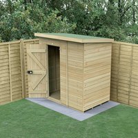 6′ x 4′ Forest Timberdale 25yr Guarantee Tongue & Groove Pressure Treated Windowless Pent Shed (1.95m x 1.38m) 6′ x 4′ Forest Timberdale 25yr Guarantee Tongue & Groove Pressure Treated Windowless Pent Shed (1.95m x 1.38m)