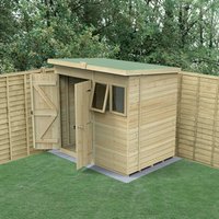 7′ x 5′ Forest Timberdale 25yr Guarantee Tongue & Groove Pressure Treated Double Door Pent Shed (2.24m x 1.67m) 7′ x 5′ Forest Timberdale 25yr Guarantee Tongue & Groove Pressure Treated Double Door Pent Shed (2.24m x 1.67m)