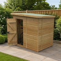 7' x 5' Forest Timberdale 25yr Guarantee Tongue & Groove Pressure Treated Windowless Pent Shed (2.24m x 1.67m)