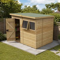 8' x 6' Forest Timberdale 25yr Guarantee Tongue & Groove Pressure Treated Pent Shed (2.48m x 2.02m)