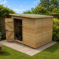 8' x 6' Forest Timberdale 25yr Guarantee Tongue & Groove Pressure Treated Windowless Pent Shed (2.48m x 2.02m)