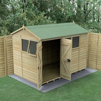 10′ x 6′ Forest Timberdale 25yr Guarantee Tongue & Groove Pressure Treated Double Door Reverse Apex Shed (3.05m x 2.03m) 10′ x 6′ Forest Timberdale 25yr Guarantee Tongue & Groove Pressure Treated Double Door Reverse Apex Shed (3.05m x 2.03m)