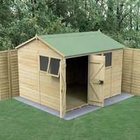 10′ x 8′ Forest Timberdale 25yr Guarantee Tongue & Groove Pressure Treated Double Door Reverse Apex Shed (3.05m x 2.61m) 10′ x 8′ Forest Timberdale 25yr Guarantee Tongue & Groove Pressure Treated Double Door Reverse Apex Shed (3.05m x 2.61m)