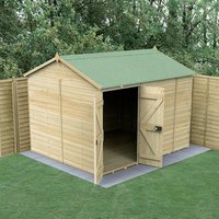 10′ x 8′ Forest Timberdale 25yr Guarantee Tongue & Groove Pressure Treated Windowless Double Door Reverse Apex Shed (3.05m x 2.61m) 10′ x 8′ Forest Timberdale 25yr Guarantee Tongue & Groove Pressure Treated Windowless Double Door Reverse Apex Shed (3.05m x 2.61m)