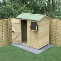 6′ x 4′ Forest Timberdale 25yr Guarantee Tongue & Groove Pressure Treated Reverse Apex Shed (1.93m x 1.37m) 6′ x 4′ Forest Timberdale 25yr Guarantee Tongue & Groove Pressure Treated Reverse Apex Shed (1.93m x 1.37m)