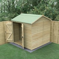 7′ x 7′ Forest Timberdale 25yr Guarantee Tongue & Groove Pressure Treated Windowless Double Door Reverse Apex Shed (2.17m x 2.33m) 7′ x 7′ Forest Timberdale 25yr Guarantee Tongue & Groove Pressure Treated Windowless Double Door Reverse Apex Shed (2.17m x 2.33m)