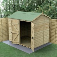 8′ x 6′ Forest Timberdale 25yr Guarantee Tongue & Groove Pressure Treated Windowless Double Door Reverse Apex Shed (2.46m x 2.03m) 8′ x 6′ Forest Timberdale 25yr Guarantee Tongue & Groove Pressure Treated Windowless Double Door Reverse Apex Shed (2.46m x 2.03m)