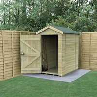 6′ x 4′ Forest Timberdale 25yr Guarantee Tongue & Groove Pressure Treated Windowless Apex Shed (1.93m x 1.33m) 6′ x 4′ Forest Timberdale 25yr Guarantee Tongue & Groove Pressure Treated Windowless Apex Shed (1.93m x 1.33m)
