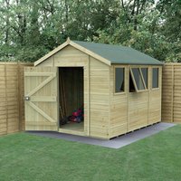 10′ x 8′ Forest Timberdale 25yr Guarantee Tongue & Groove Pressure Treated Apex Shed â 4 Windows (3.06m x 2.52m) 10′ x 8′ Forest Timberdale 25yr Guarantee Tongue & Groove Pressure Treated Apex Shed â 4 Windows (3.06m x 2.52m)