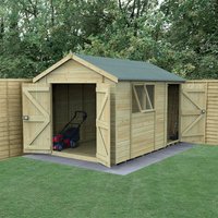 12′ x 8′ Forest Timberdale 25yr Guarantee Tongue & Groove Pressure Treated Double Door Combination Apex Shed (3.65m x 2.52m) 12′ x 8′ Forest Timberdale 25yr Guarantee Tongue & Groove Pressure Treated Double Door Combination Apex Shed (3.65m x 2.52m)