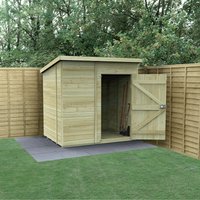 7′ x 5′ Forest Timberdale 25yr Guarantee Tongue & Groove Pressure Treated Windowless Pent Shed (2.24m x 1.7m) 7′ x 5′ Forest Timberdale 25yr Guarantee Tongue & Groove Pressure Treated Windowless Pent Shed (2.24m x 1.7m)