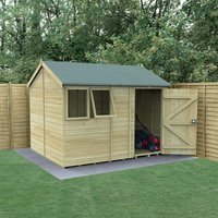 10′ x 8′ Forest Timberdale 25yr Guarantee Tongue & Groove Pressure Treated Reverse Apex Shed (3.06m x 2.52m) 10′ x 8′ Forest Timberdale 25yr Guarantee Tongue & Groove Pressure Treated Reverse Apex Shed (3.06m x 2.52m)