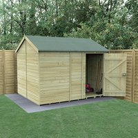 10′ x 8′ Forest Timberdale 25yr Guarantee Tongue & Groove Pressure Treated Windowless Reverse Apex Shed (3.06m x 2.52m) 10′ x 8′ Forest Timberdale 25yr Guarantee Tongue & Groove Pressure Treated Windowless Reverse Apex Shed (3.06m x 2.52m)
