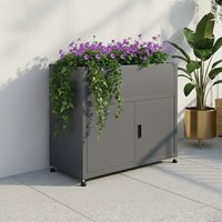 3'3 x 1'7 Trimetals Raised Metal Planter with Storage (1.00m x 0.50m)