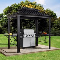 10′ x 6′ Trimetals Sojag Messina Anthracite BBQ Garden Gazebo (2.92m x 1.79m) 10′ x 6′ Trimetals Sojag Messina Anthracite BBQ Garden Gazebo (2.92m x 1.79m)