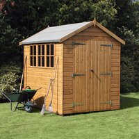 8′ x 8′ Traditional Heavy Duty Shiplap Apex Wooden Garden Shed (2.44m x 2.44m) 8′ x 8′ Traditional Heavy Duty Shiplap Apex Wooden Garden Shed (2.44m x 2.44m)