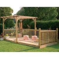 Product photograph of Forest 4 8 X 2 4m Deck Kit Including Pergola from Buy Sheds Direct