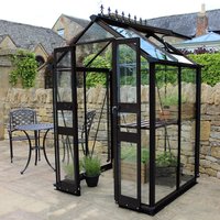 4′ x 4′ Halls Cotswold Birdlip Small Greenhouse in Black with Toughened Glass (1.47m x 1.32m) 4′ x 4′ Halls Cotswold Birdlip Small Greenhouse in Black with Toughened Glass (1.47m x 1.32m)