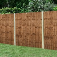 Forest 6' x 5' Brown Pressure Treated Vertical Closeboard Fence Panel (1.83m x 1.52m)