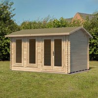 Forest Chiltern 4m x 3m Log Cabin (34mm) – Single Glazed Forest Chiltern 4m x 3m Log Cabin (34mm) – Single Glazed