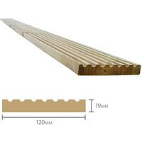 Forest Treated Softwood Value Deck Board 19mm x 120mm x 2.4m Pack of 5 Forest Treated Softwood Value Deck Board 19mm x 120mm x 2.4m Pack of 5