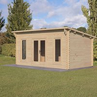 Forest Elmley 5m x 3m Log Cabin Garden Office (45mm) Forest Elmley 5m x 3m Log Cabin Garden Office (45mm)