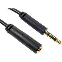 2m 4 Pole 3.5mm Extension Cable Extends Earphones and Mic