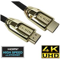 TV Cables Nylon Braided 4k Premium Gold Fast HDMI Cable 05m