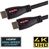 Red LED Light Up Braided HDMI Cable 5m