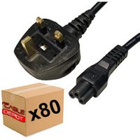 TV Cables Enjoy 90% Off on 80x 18m UK Cloverleaf Mains Leads in Bulk