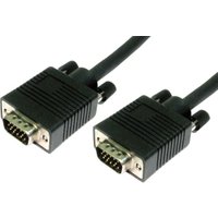 1m VGA Lead Triple Shielded VGA-Male to Male Black Cable