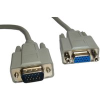2m Grey VGA HD15male to HD15 female cable