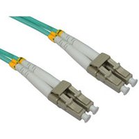 0.5m OM3 LC-LC 50/125 Fibre Cable Aqua