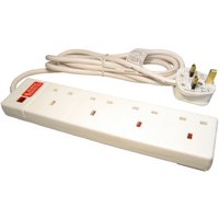 4 Way Extension Lead 2m Surge Protected