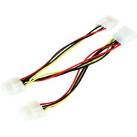 15cm 4-Pin Molex M- 3X4-Pin Molex F Power Splitter