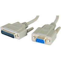 2m Null Modem Cable D9 Female to D25male