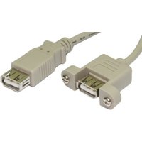 USB 2.0 A Female to A Female Panel Mount 15cm