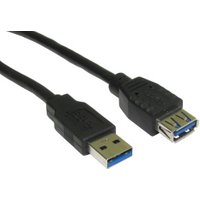 3m USB 3.0 A M A F Black Extension Cable