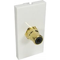 Cabledepot Single Phono Face Plate Single Socket Wallplate Module