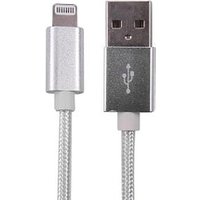 1m Braided Lightning Cable MFI Certified White