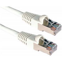 15cm CAT6A Ethernet Cable White S/FTP Shielded LSZH 10G