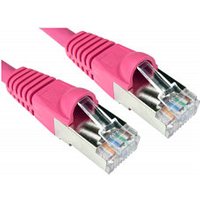 Ethernet Cable 10m Pink CAT6A Shielded