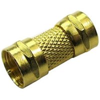 F-Type Male to Male Adapter Gold Plated