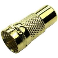 RCA Phono Female to F-Type Male Screw On Adapter Gold