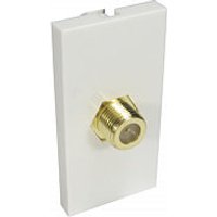 F Type Face Plate Single Socket Wallplate Module