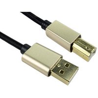 1.8m USB Cable A to B Gold Plated with Nylon Braid