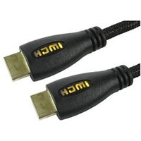 Yellow LED Lit HDMI Cable Braided 1m 4k Ready